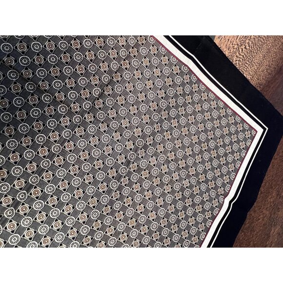 Pierre Balmain Paris Geometric Print Handkerchief - Picture 3 of 4